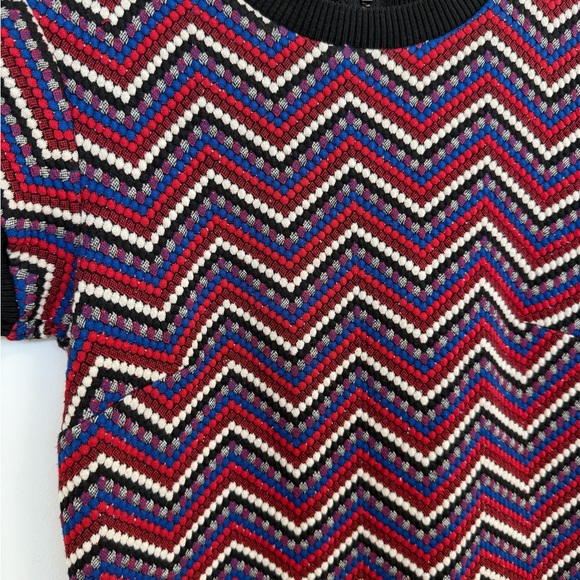 Zara Chevron Patterned Knit Dress - Picture 3 of 15